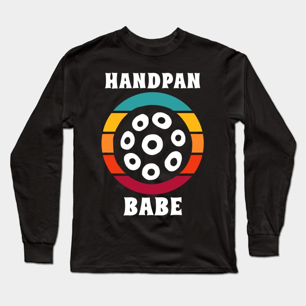 Handpan Babe Long Sleeve T-Shirt by coloringiship